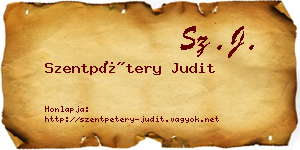 Szentpétery Judit névjegykártya